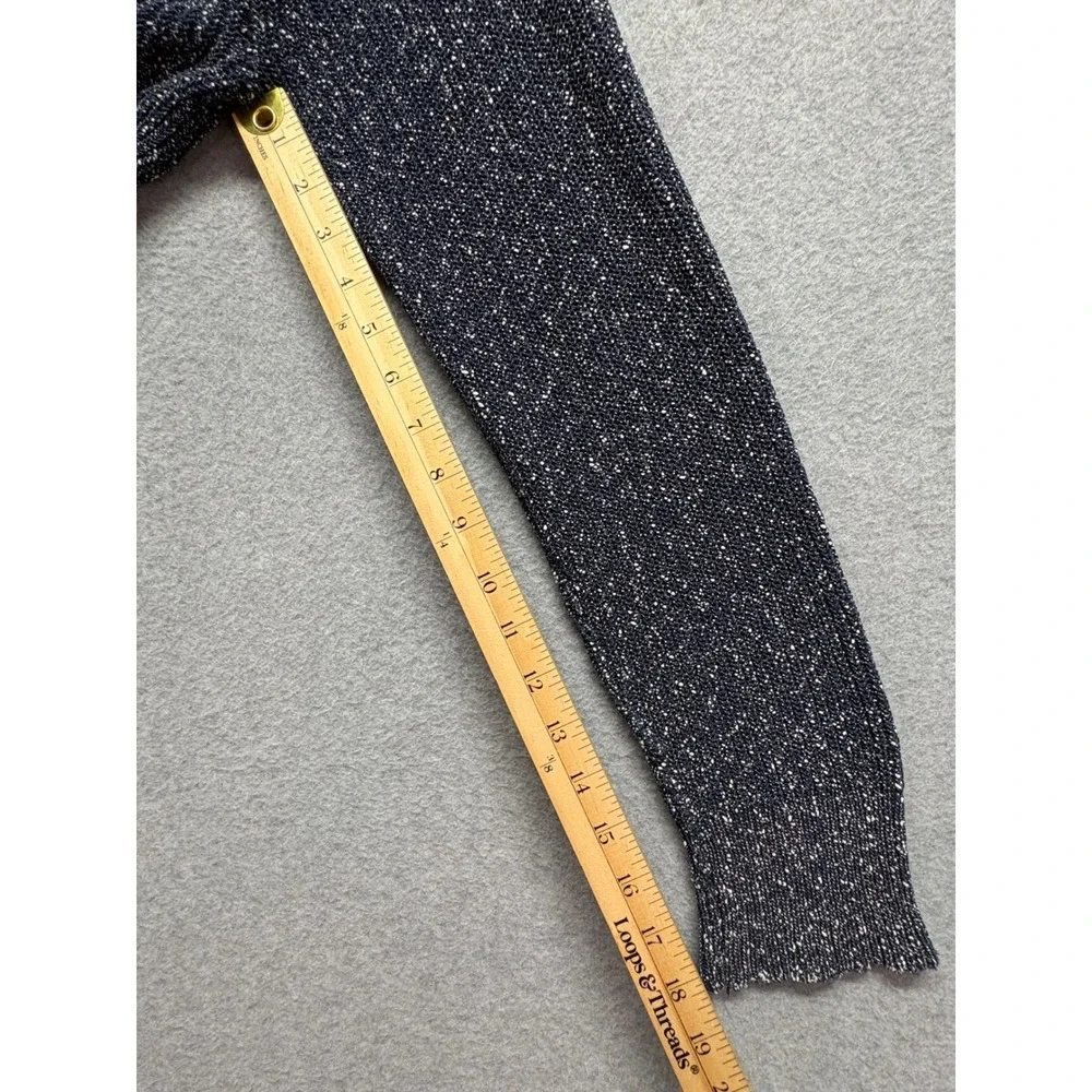 HM LOGG Mens Navy Blue White Marled Cotton Knit Crewneck Sweater O/N 835240